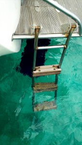 Echelle de bain dépliée