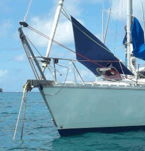 Bout dehors au repos pour Gennaker