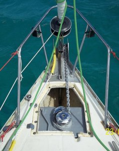 Le guindeau vu de l'arrière