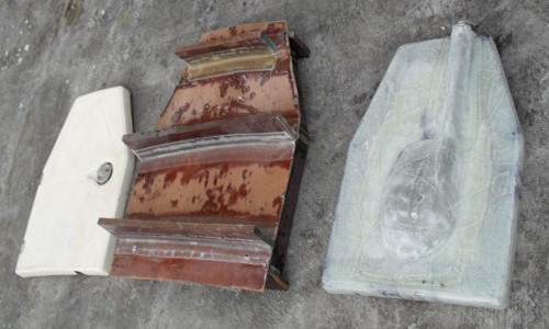 Le moule de capot vu de dessus