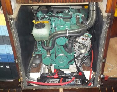 Vue avant supérieure du moteur