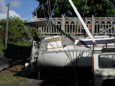 Montage des panneaux avec une chèvre