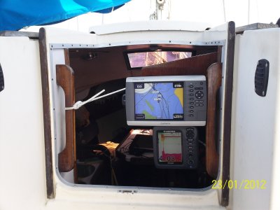 Le sondeur déployé de face